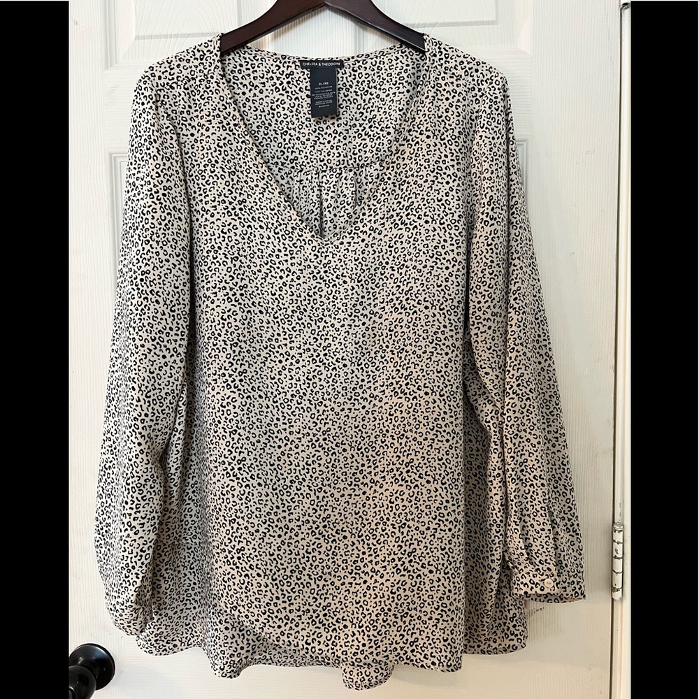 Cheetah print blouse